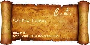 Czifra Lajos névjegykártya